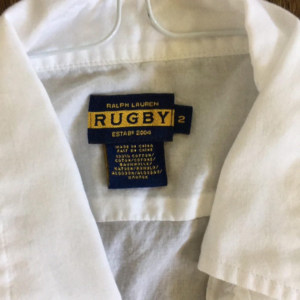 Rugby Ralph Lauren White Ruffle Top - Picture 2 of 5